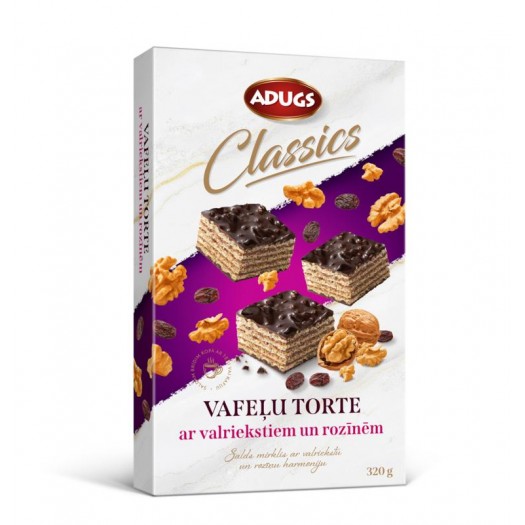 Vahvlitort Kreekapähkliga 320g