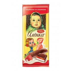 Šokolaad Alionka maasika-koore täidisega 87g