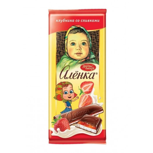 Šokolaad Alionka maasika-koore täidisega 87g