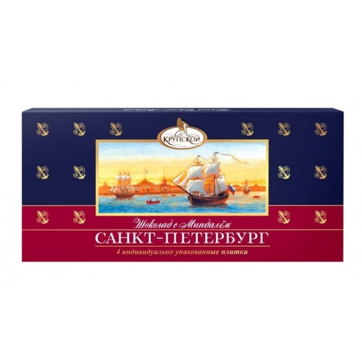 Tume šokolaad Sankt-Peterburg mandliga 100g